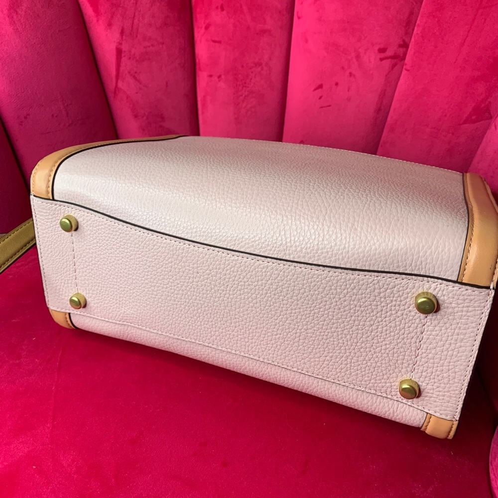Coach Zoe Color Block Leather Handbag Pink NWOT - Picture 5 of 8